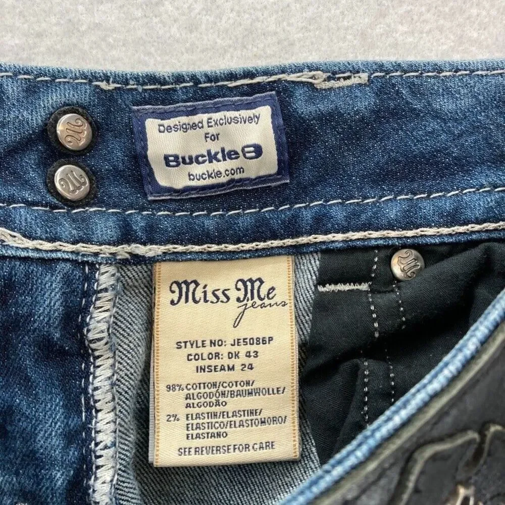 Miss Me Blue Denim Capris - Picture 5 of 11
